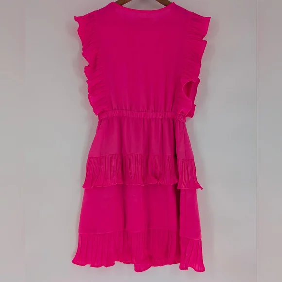 Pink‎ Tiered Ruffled Sundress for Wedding Guests - Picture 6 of 10